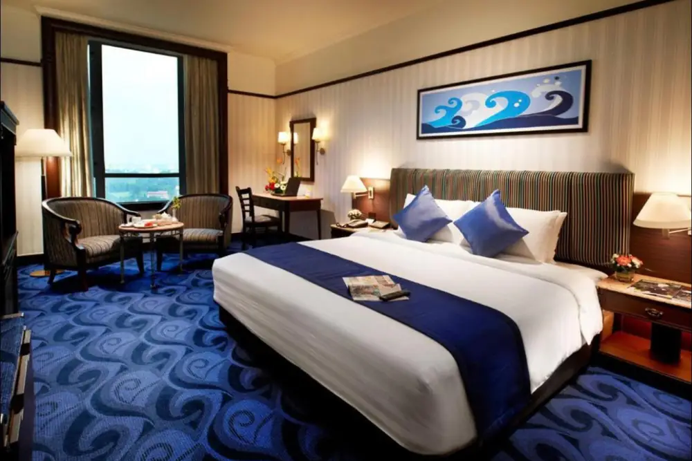 A comfortable hotel room near the Haram