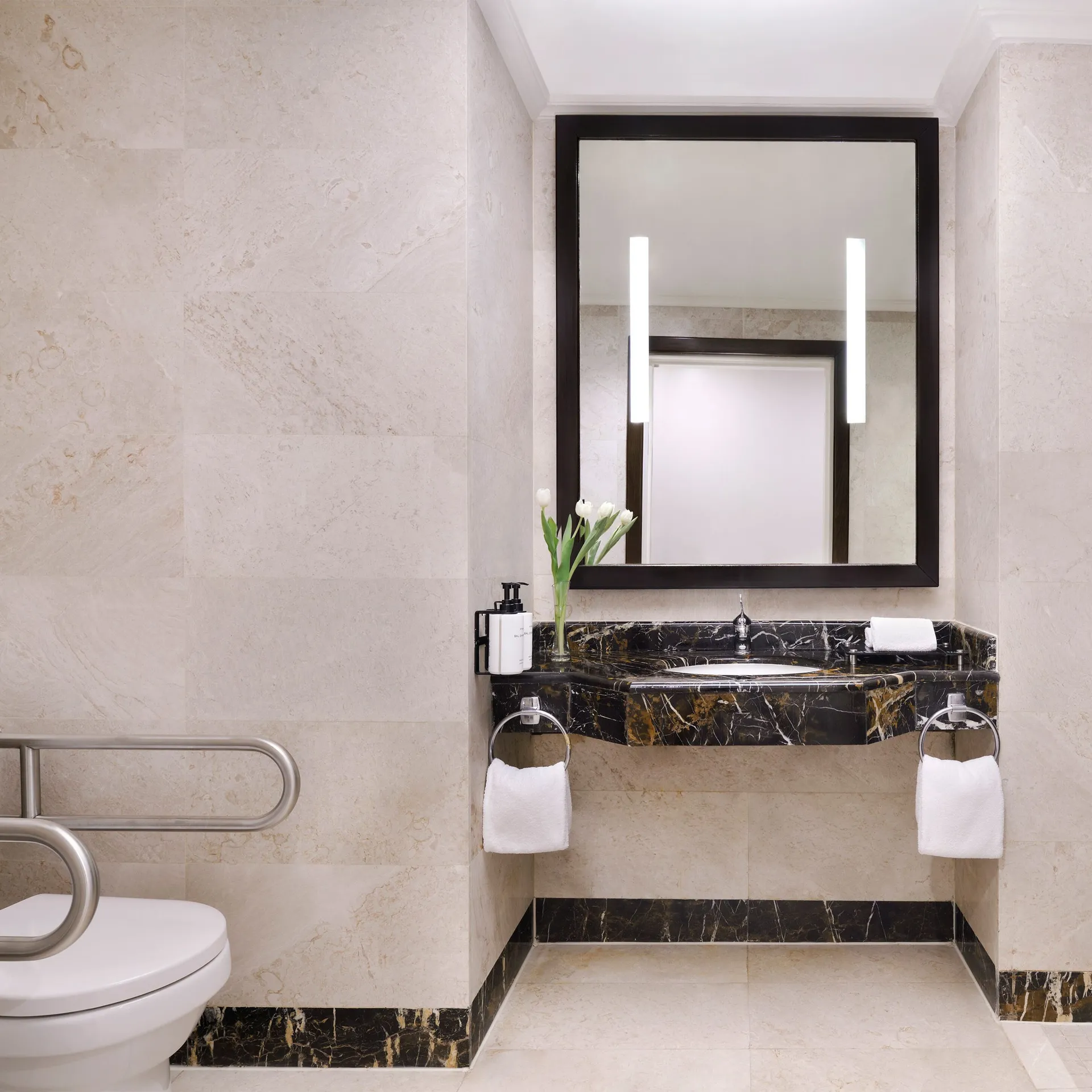Combined shower/bathtub, bathrobes, hair dryer, slippers at InterContinental Dar Al Hijra Madinah