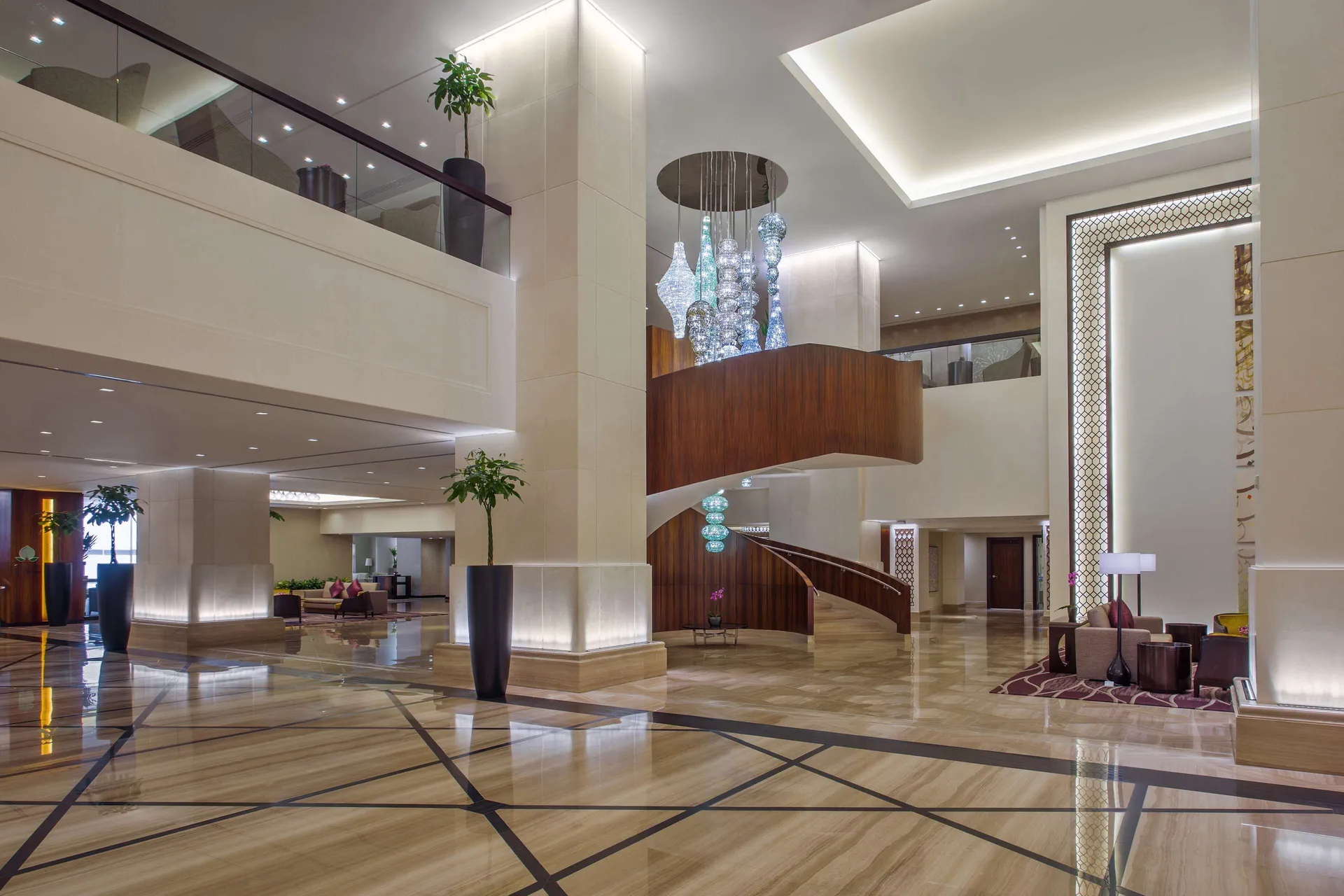 Grand lobby of Jabal Omar Hyatt Regency Makkah