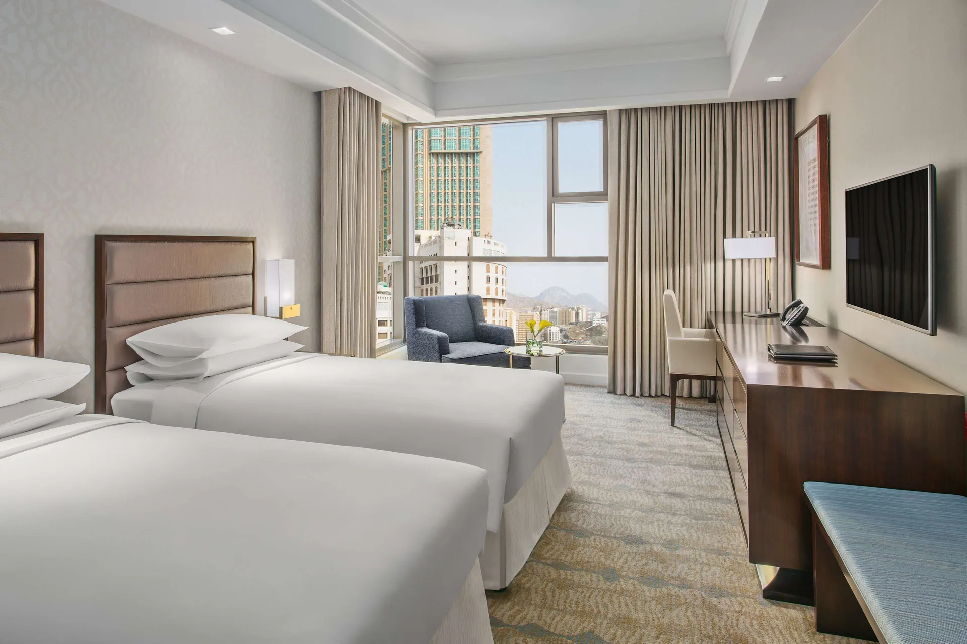 Room 2 Single Beds at Jabal Omar Hyatt Regency Makkah