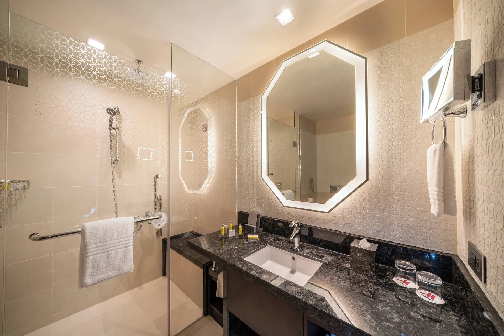 Bathroom amenities at Jabal Omar Marriott Hotel Makkah