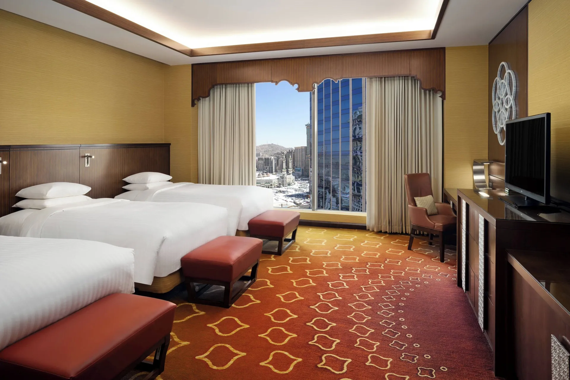 Deluxe Room 3 Single Beds View at Jabal Omar Marriott Hotel Makkah