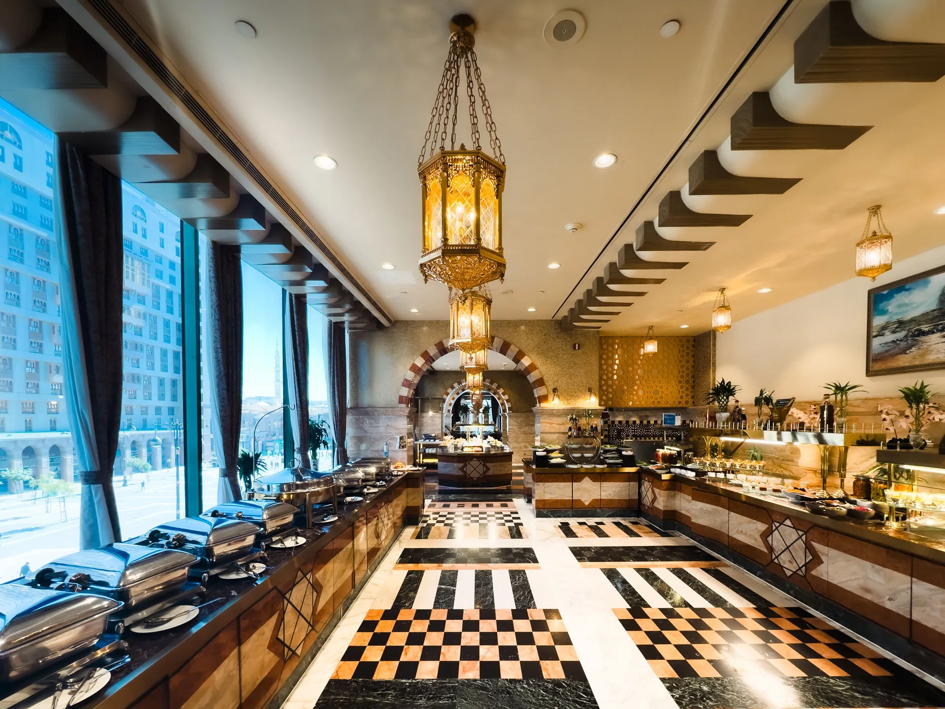 Daily buffet breakfast (SAR 75 per person) at Madinah Hilton Hotel