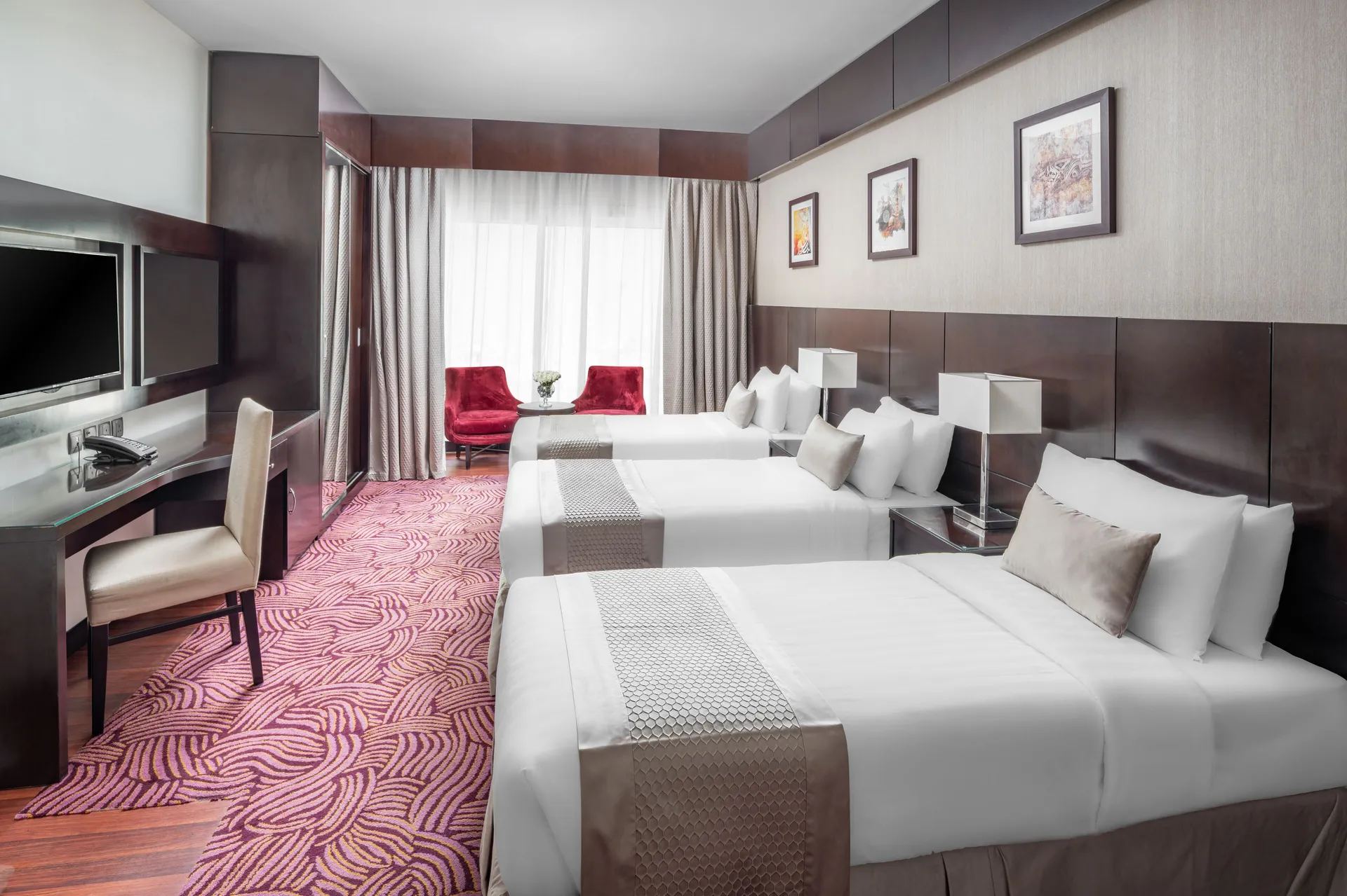 Superior Triple Room, 3 Single Beds at Taiba Front Hotel