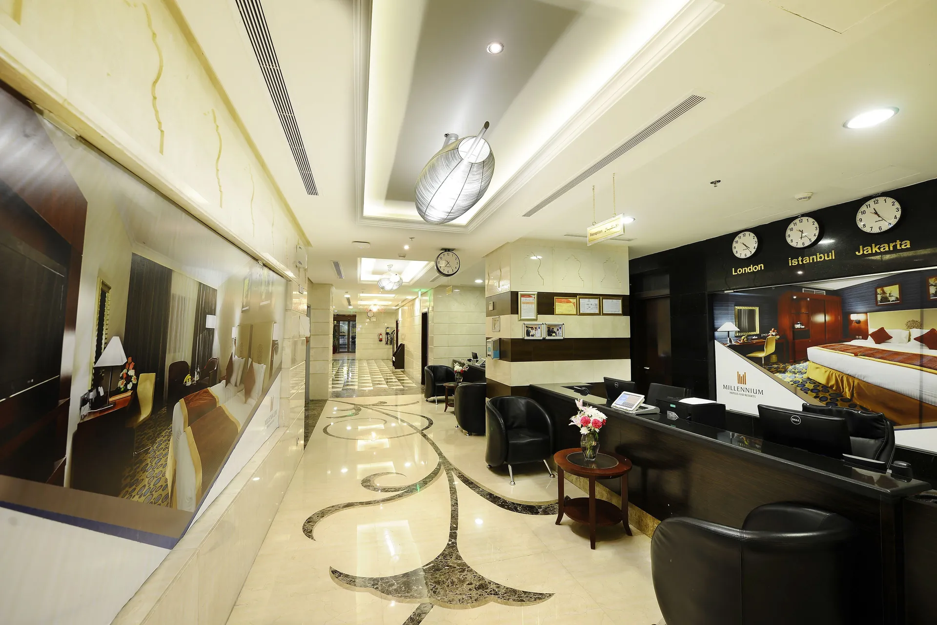 Millennium Al Aqeeq Hotel reception interior