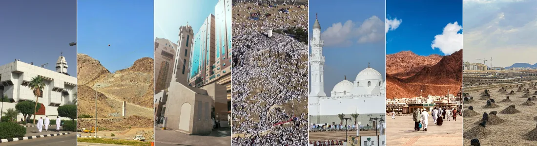 Holy Ziyarat sites visited during Umrah