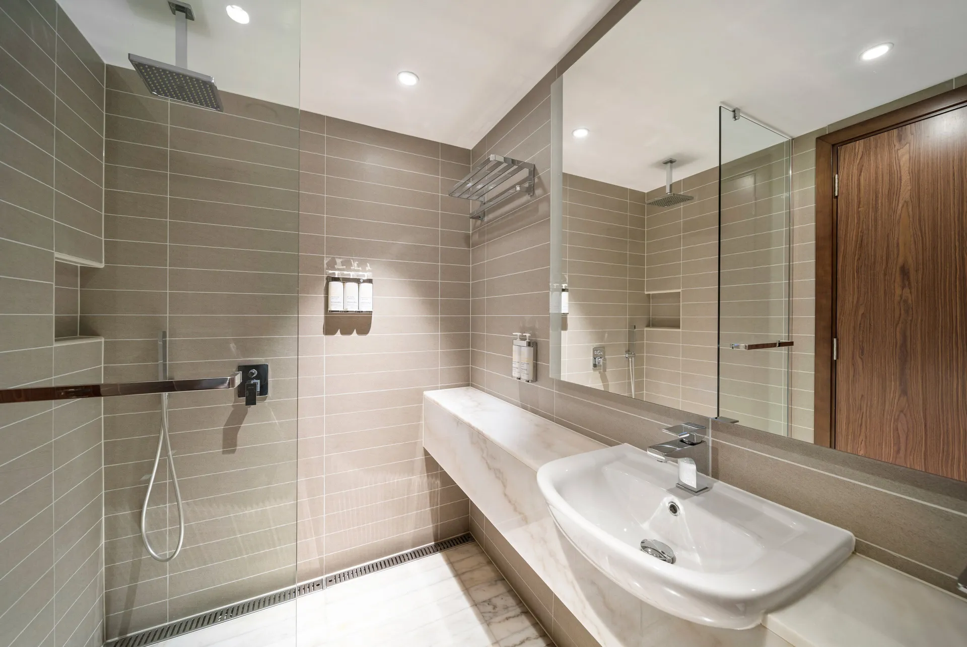 eco-friendly toiletries, rainfall showerhead, Shower, hair dryer at voco Makkah by IHG